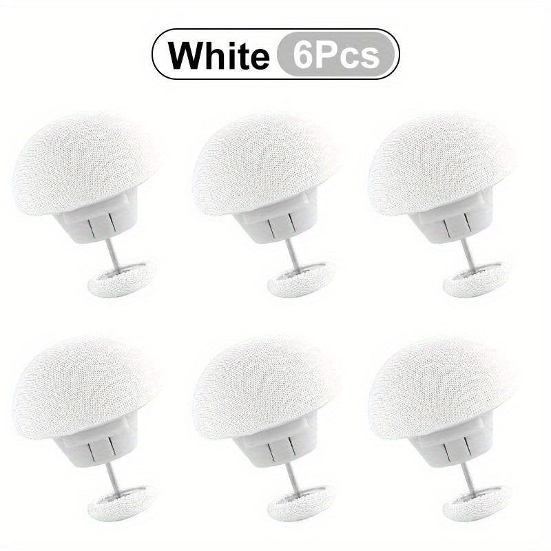 6 yoki 8 dona qo'ziqorin shaklidagi to'quv kliplari, makaron peglar, yostiq qopqog'ini ushlab turuvchi. Sirpanmaydigan va ko'rpa, kiyimlarni ushlab turish va uy tartibini saqlash uchun mukammal.