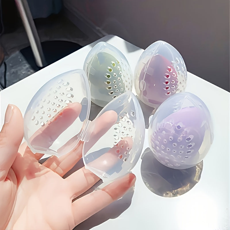 Travel Makeup Sponge Case Breathable Clear Storage Box for Beauty Blenders