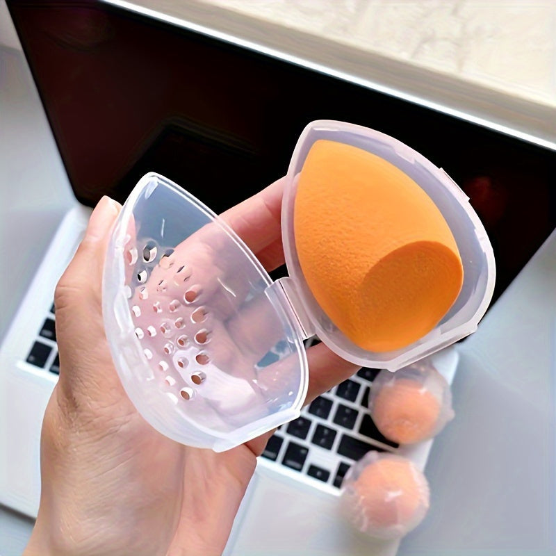 Travel Makeup Sponge Case Breathable Clear Storage Box for Beauty Blenders