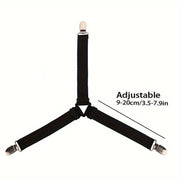 Set of 2 or 4 Adjustable Triangle Anti-Slip Bedding Clips for Tent Holders