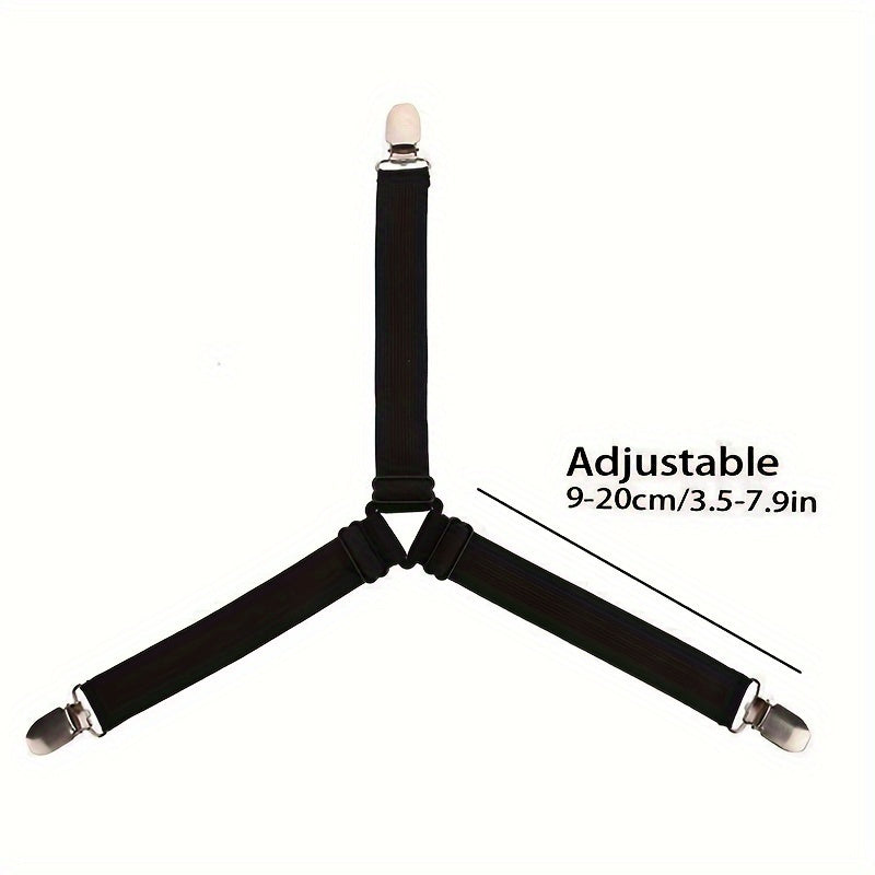 Set of 2 or 4 Adjustable Triangle Anti-Slip Bedding Clips for Tent Holders