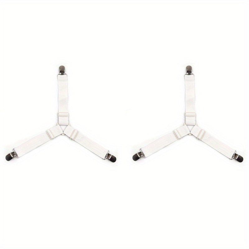 Set of 2 or 4 Adjustable Triangle Anti-Slip Bedding Clips for Tent Holders