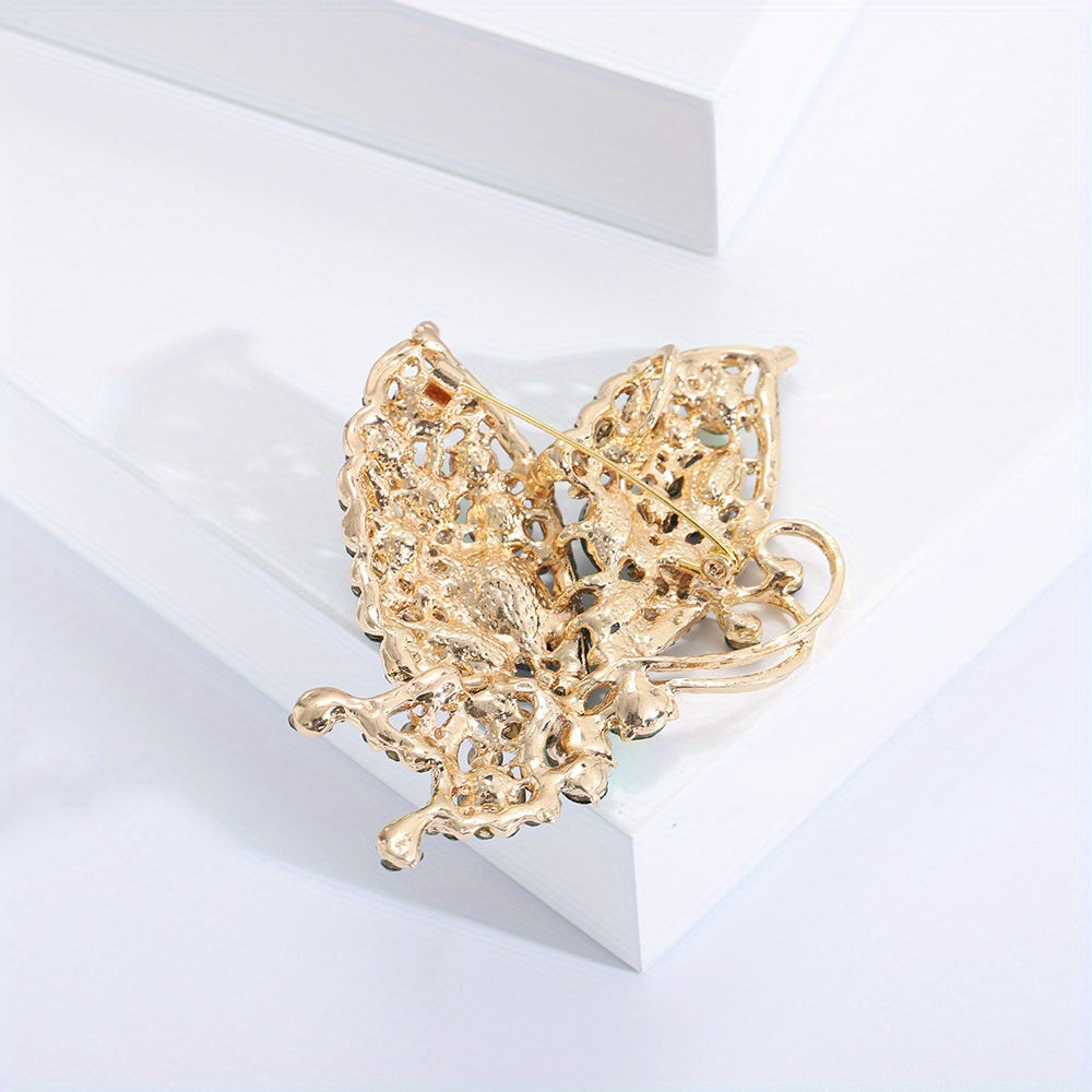 Crystal Butterfly Brooch Pin for Women and Men Water-Crystal Jewelry Elegant Fashion