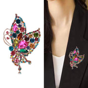 Crystal Butterfly Brooch Pin for Women and Men Water-Crystal Jewelry Elegant Fashion