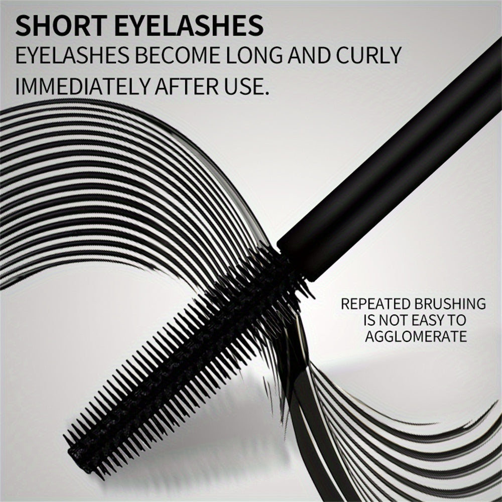 Waterproof Mascara with Plant Squalane for All Skin Types Long-Lasting Volumizing and Lengthening Black