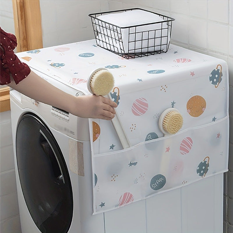 Cubierta impermeable multifuncional con bolsillos de almacenamiento para nevera, lavadora y mesa