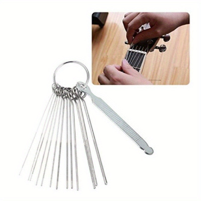 Guitar Nut Slotting File Kit for DIY Repairs with Precision Files and Accessories