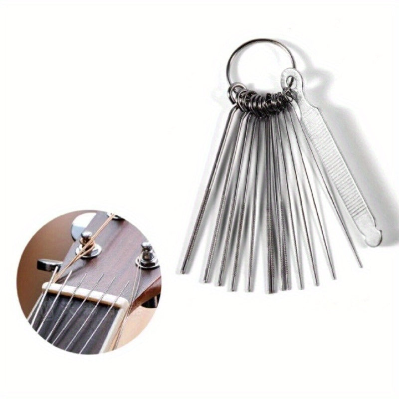 Guitar Nut Slotting File Kit for DIY Repairs with Precision Files and Accessories