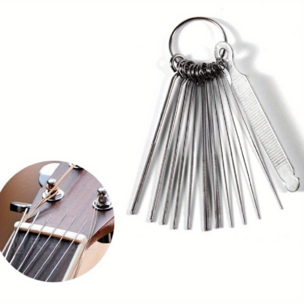 Guitar Nut Slotting File Kit for DIY Repairs with Precision Files and Accessories