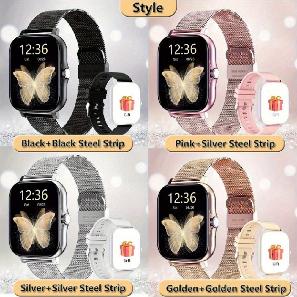 Full Touch Screen Smartwatch with Text Messages Call Support 100+ Sports Modes