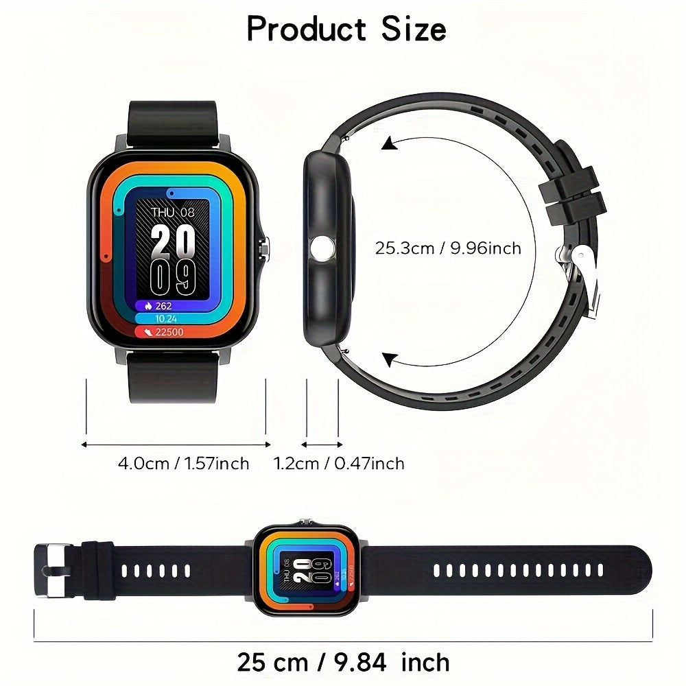 Full Touch Screen Smartwatch with Text Messages Call Support 100+ Sports Modes