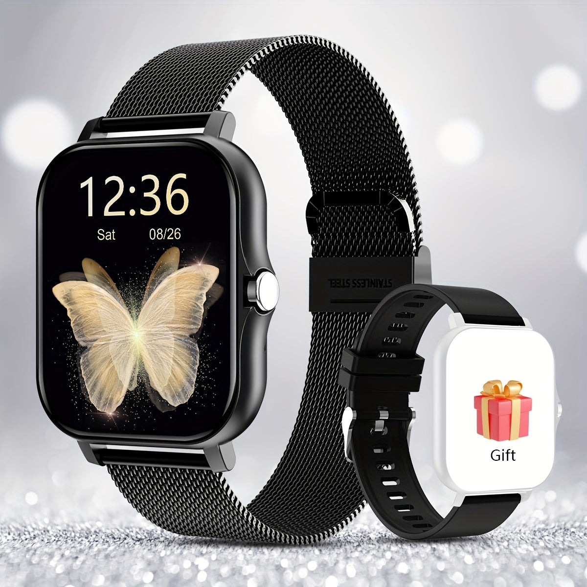 Full Touch Screen Smartwatch with Text Messages Call Support 100+ Sports Modes