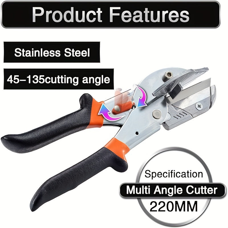 Multi Angle Miter Shear Cutter for Soft Wood and Plastic Adjustable 45-135 Degrees