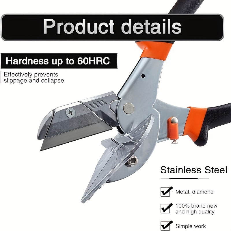 Multi Angle Miter Shear Cutter for Soft Wood and Plastic Adjustable 45-135 Degrees