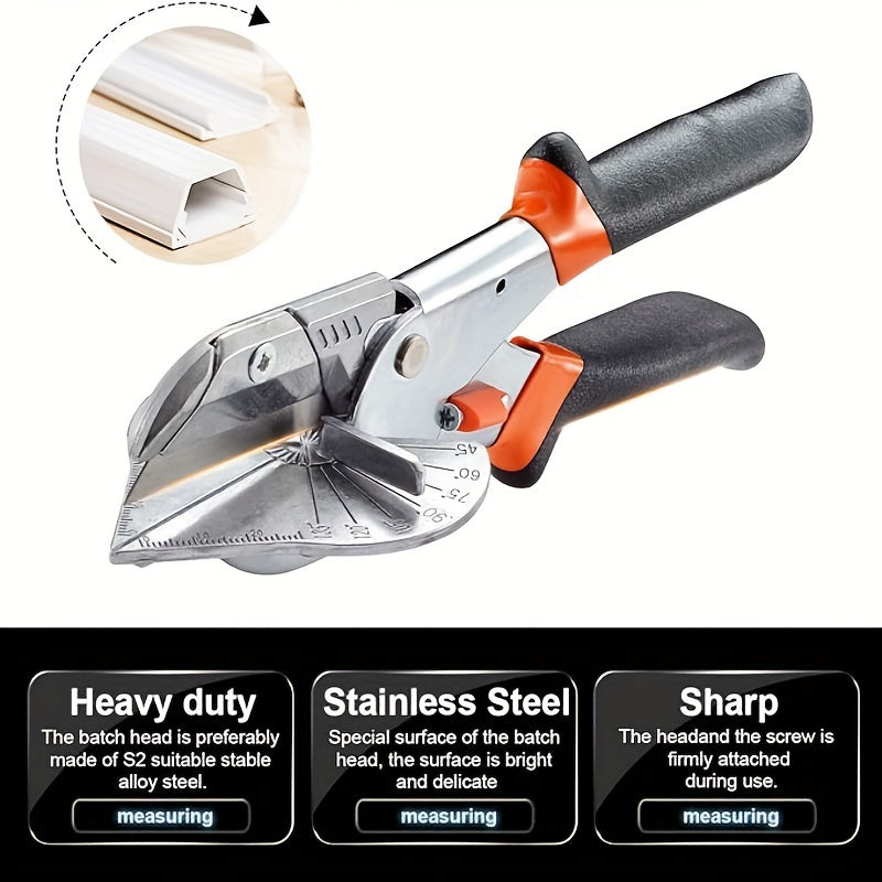 Multi Angle Miter Shear Cutter for Soft Wood and Plastic Adjustable 45-135 Degrees