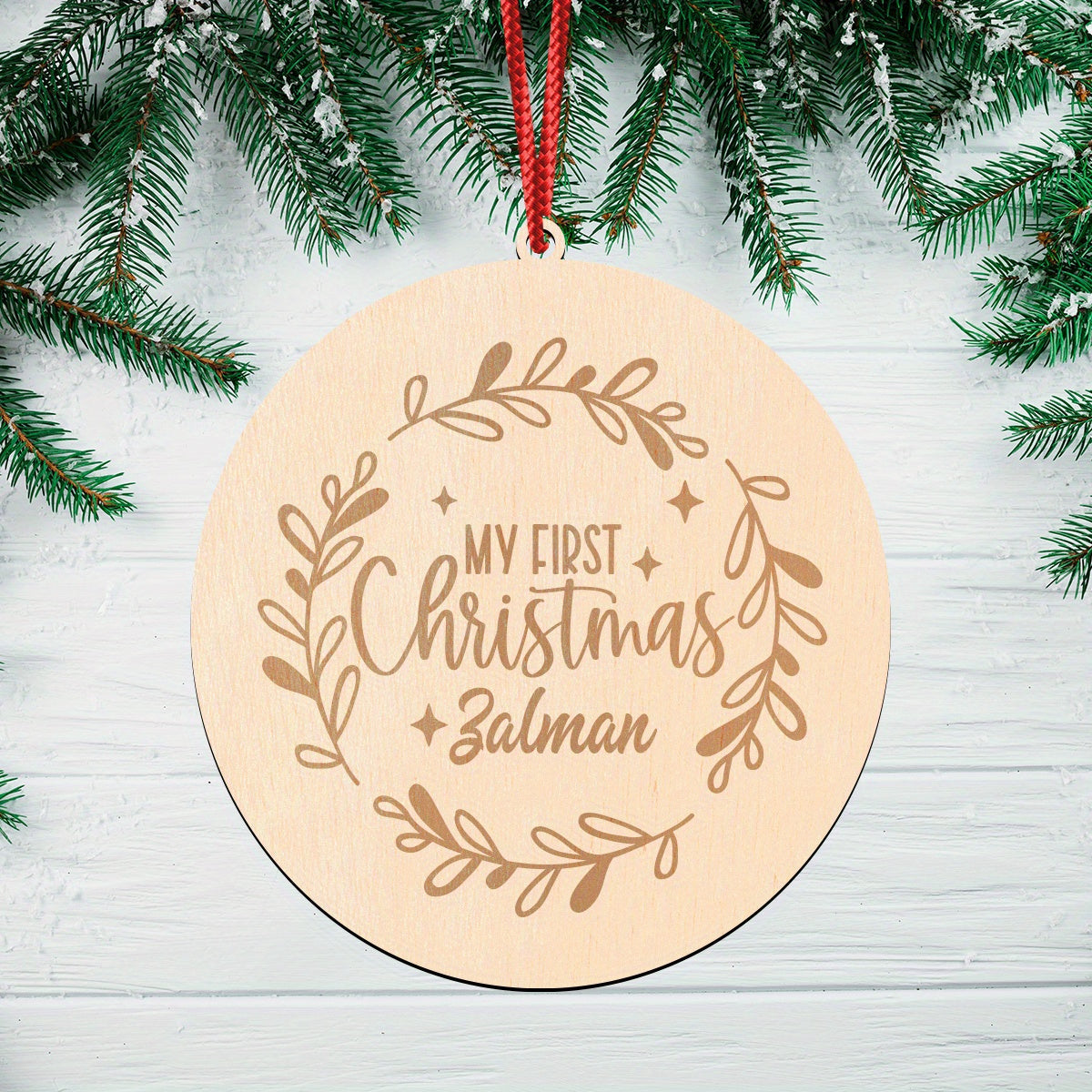 Personalized Wooden Christmas Bell Sign Door Hanger Holiday Decor for Home and Classroom