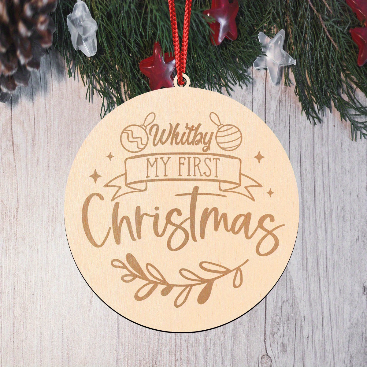 Personalized Wooden Christmas Bell Sign Door Hanger Holiday Decor for Home and Classroom