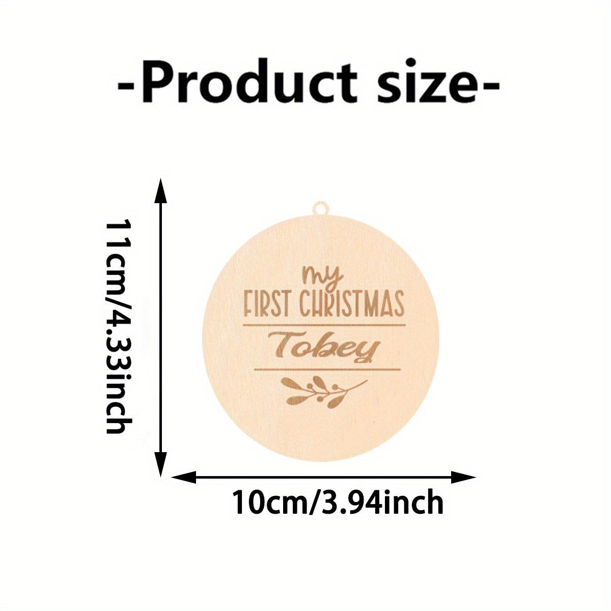 Shaxsiylashtirilgan Dumaloq Yog'och Rojdestvo Qozon Belgi - Maxsus Ism Bosh Eski, Uy va Sinf Xonasi Dekoratsiyasi Uchun Ajoyib, Ideal Bayram Hediye