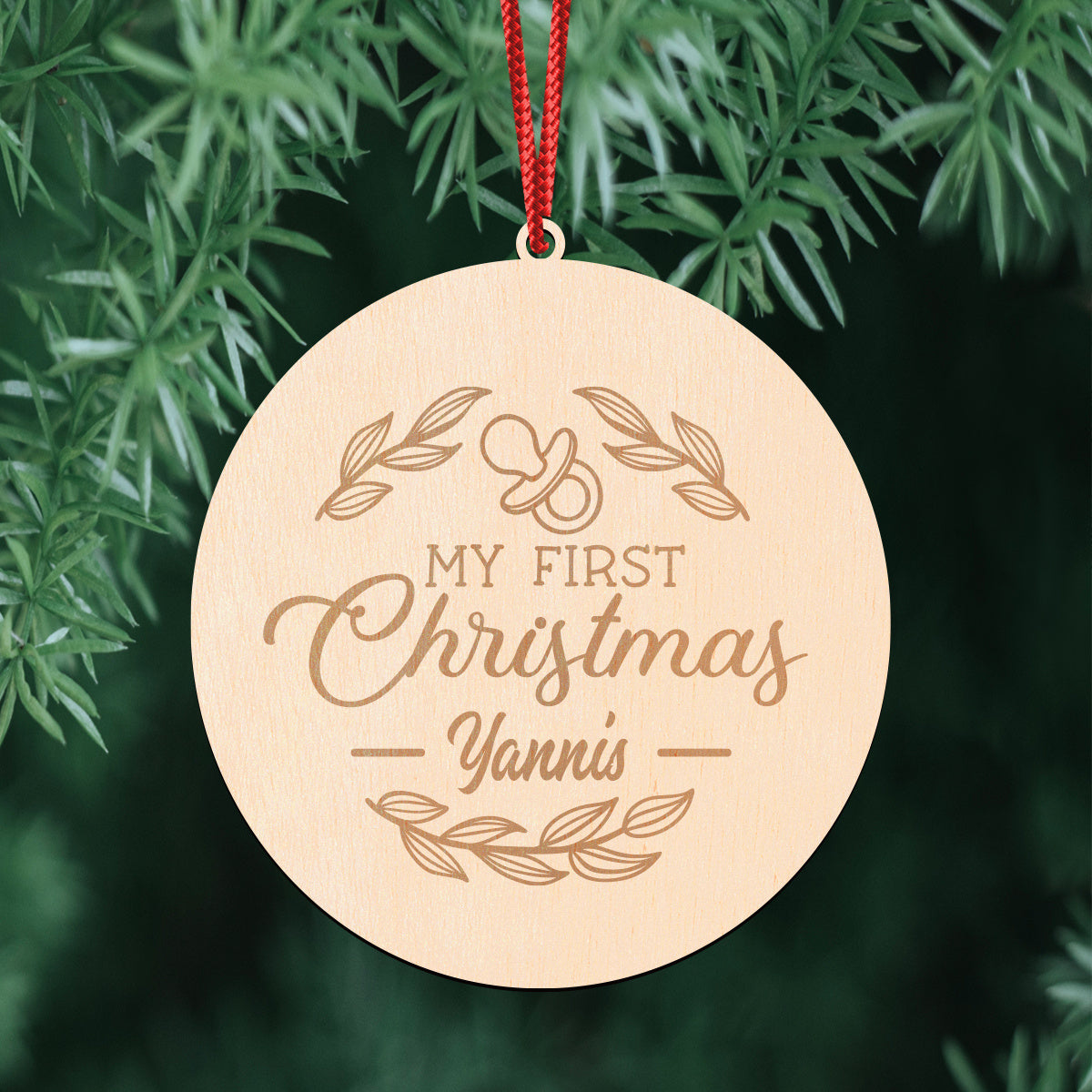 Personalized Wooden Christmas Bell Sign Door Hanger Holiday Decor for Home and Classroom