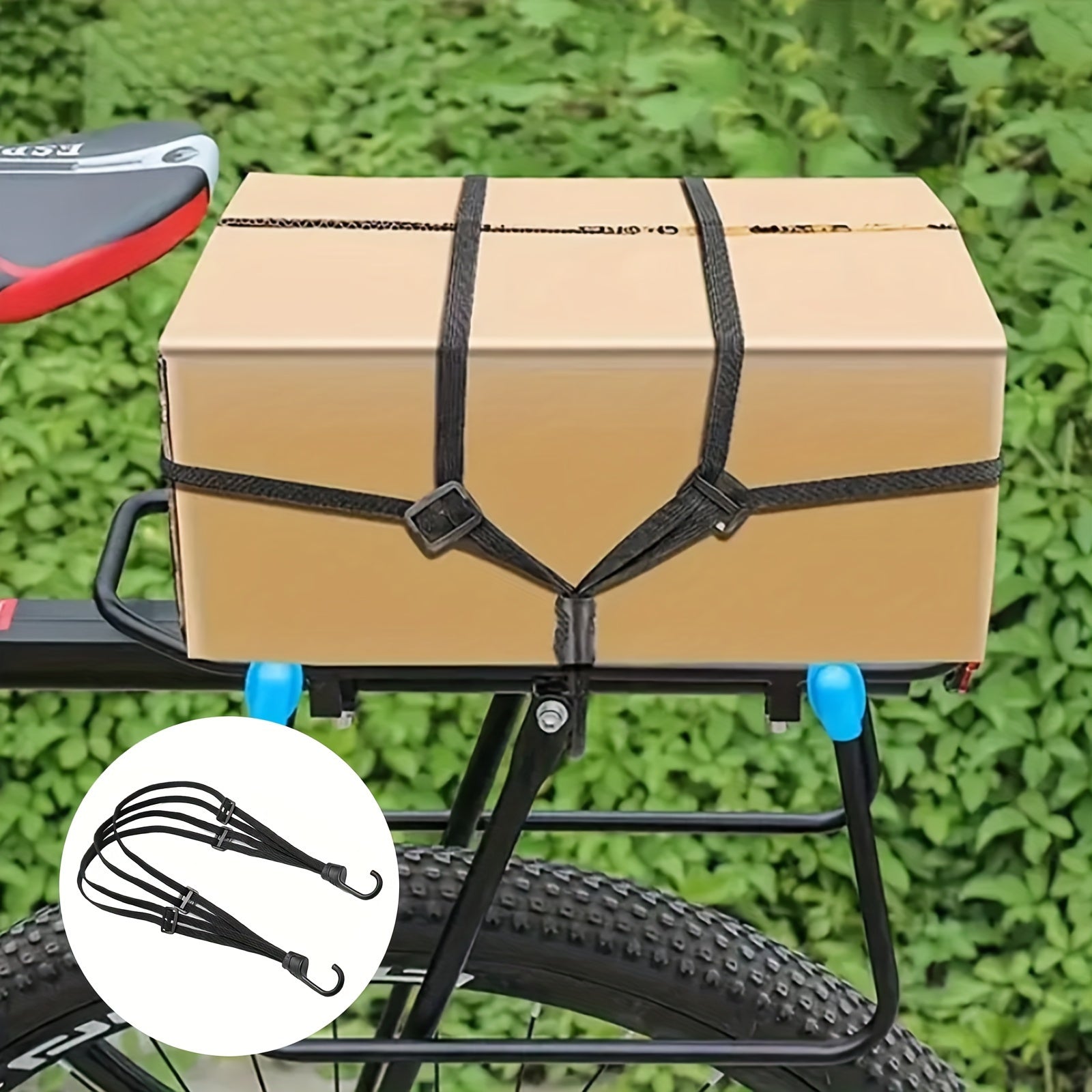 Universal Elastic Bungee Cord with Hooks for Bikes and Motorbikes