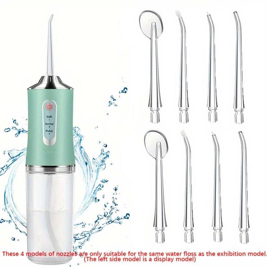 8pcs Water Flosser Replacement Tips Set Standard and Orthodontic Nozzles Unscented Battery-Free for Family Use