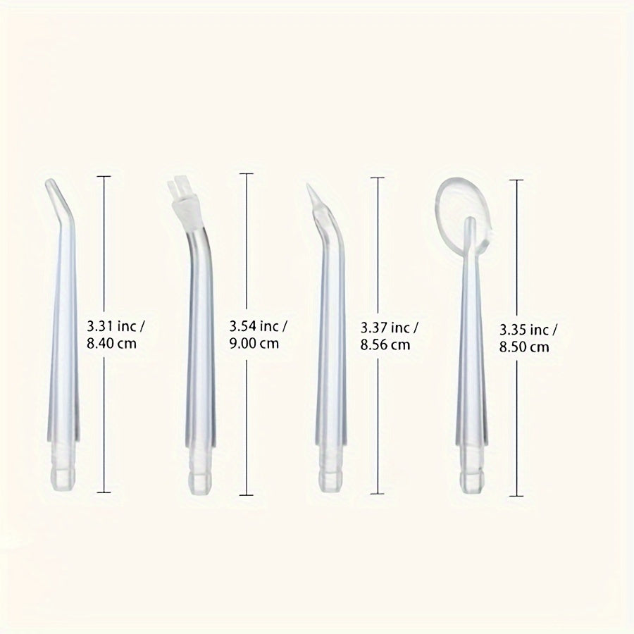 8pcs Water Flosser Replacement Tips Set Standard and Orthodontic Nozzles Unscented Battery-Free for Family Use