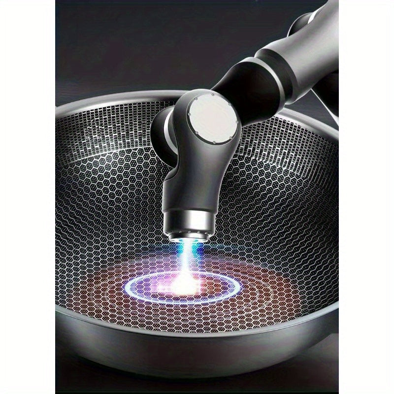 Stainless Steel Wok Skillet Non-Stick Honeycomb Coating for Gas and Induction