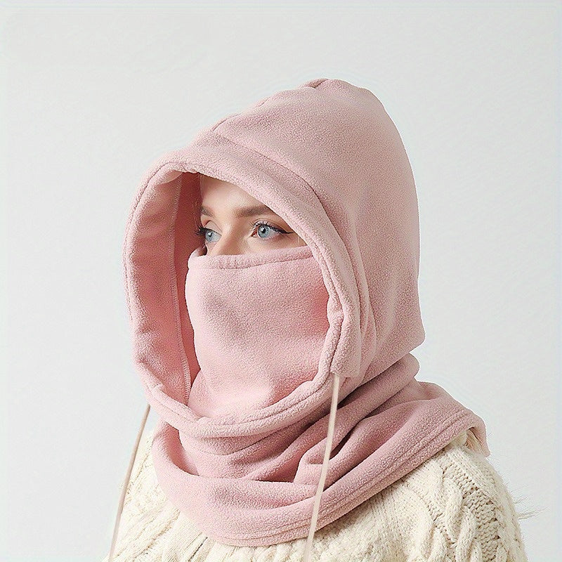 Winter Fleece Face Mask Scarf Combo for Men and Women Windproof Outdoor Wear