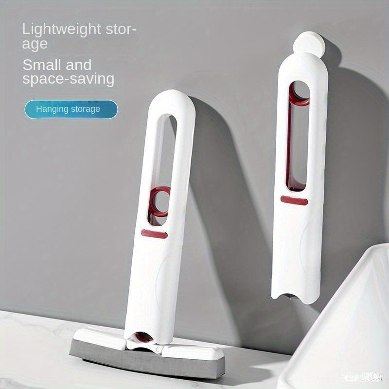 Kichik mop to'plami, 2 ta gubka boshli va shisha squeegee bilan hammom, avtomobil oynalari uchun