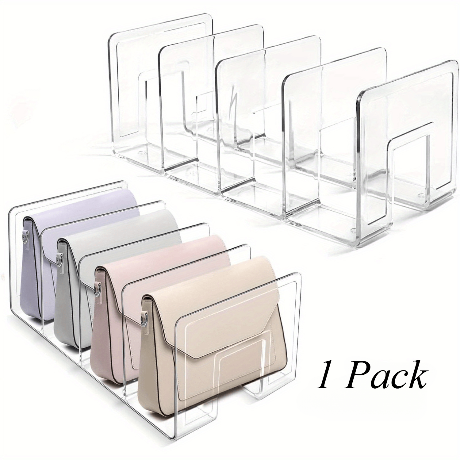 Akril sumka tashkilotchisi to'plami, shkaf uchun turli o'lchamlarda