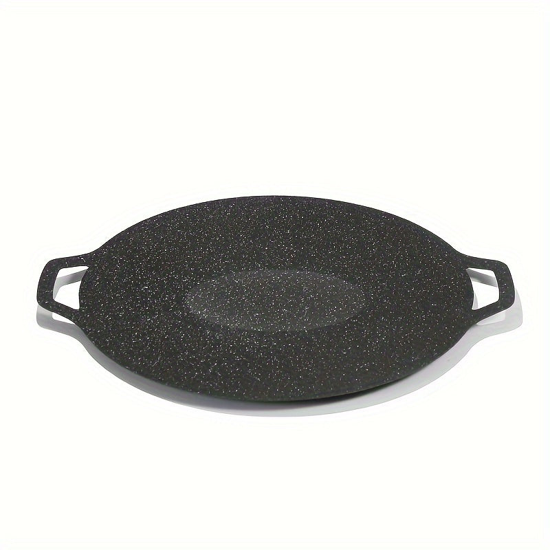 Non-Stick Round Cast Iron Korean BBQ Grill Pan for Pancakes & Steak, Suitable for Home Kitchens & Restaurants