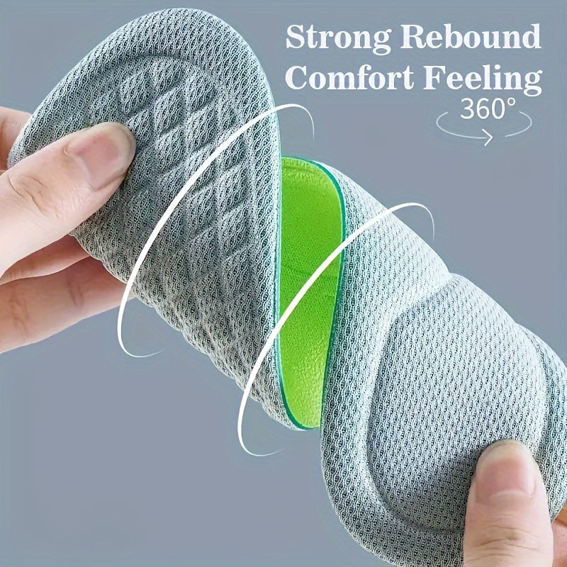 Unisex Memory Foam Insoles Thick Soft Breathable Cushioned Sports Casual