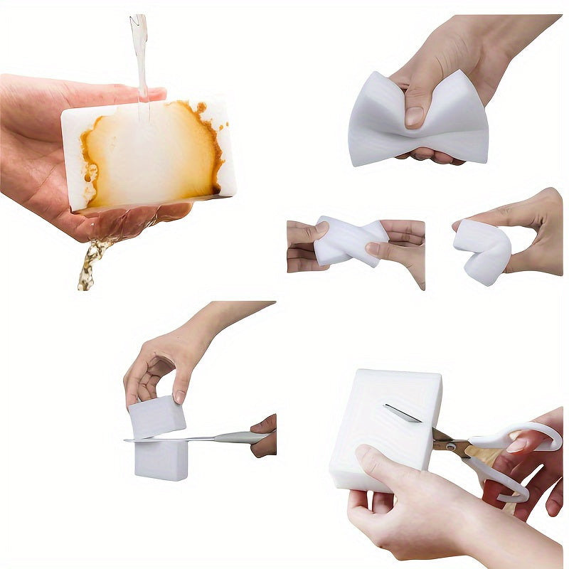 100-Pack Multi-Purpose Melamine Foam Cleaning Sponges for Kitchen Bathroom Car