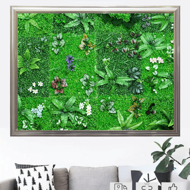 Artificial Green Wall with Grass Background for Front Door Decor