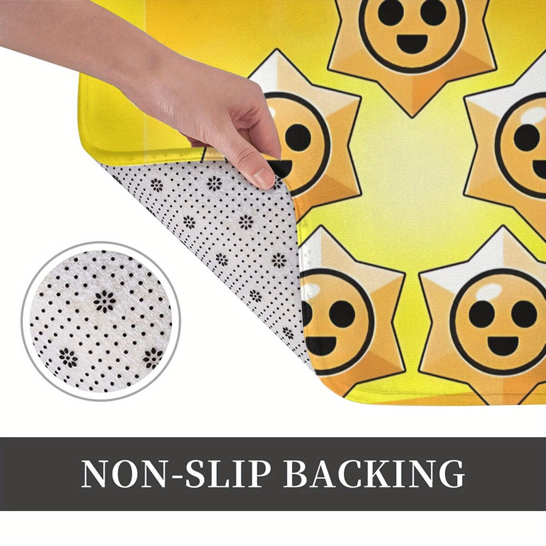 Brawl Stars Doormat Qattiq yopishmaydigan Polyester Xush kelibsiz mat for yashash xonasi, korridor, yotoqxona