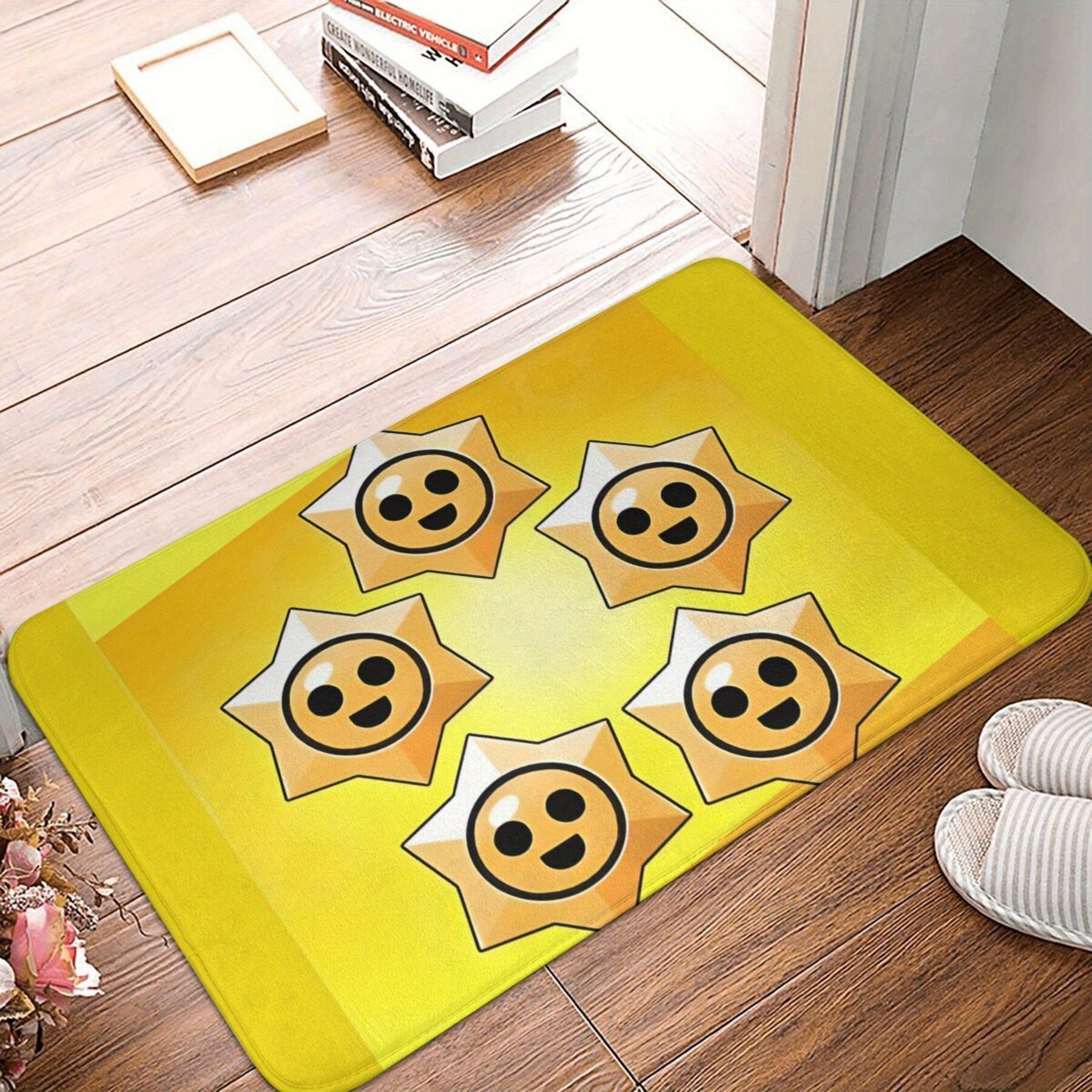 Brawl Stars Doormat Qattiq yopishmaydigan Polyester Xush kelibsiz mat for yashash xonasi, korridor, yotoqxona