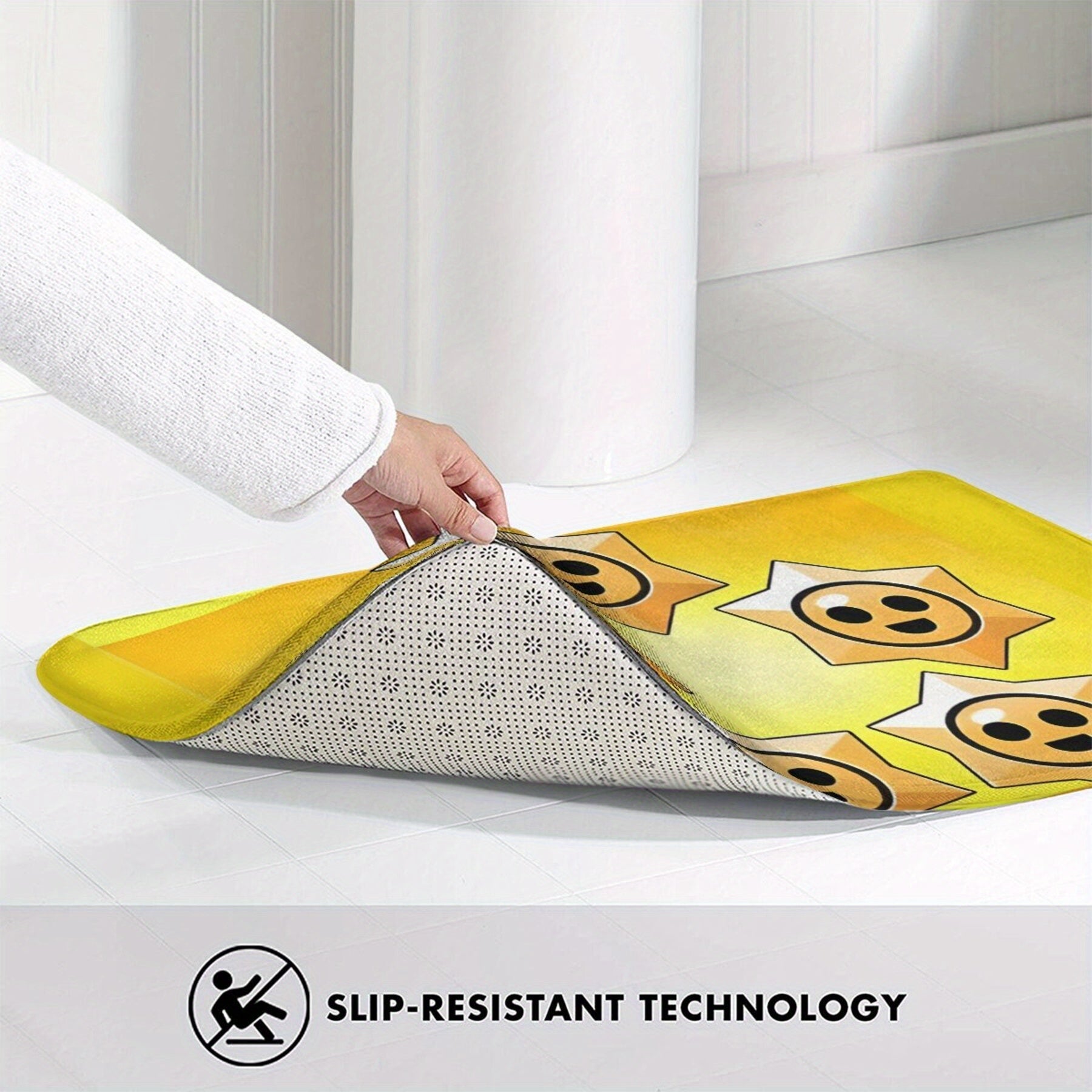 Brawl Stars Doormat Qattiq yopishmaydigan Polyester Xush kelibsiz mat for yashash xonasi, korridor, yotoqxona