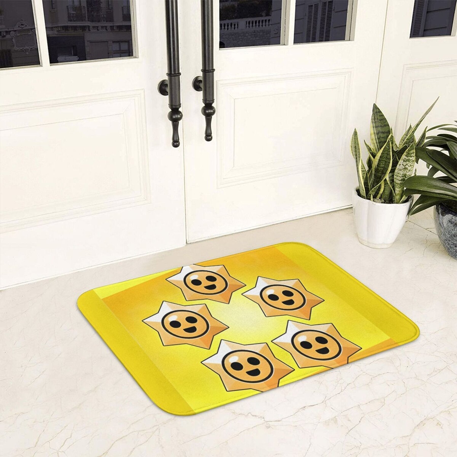 Brawl Stars Doormat Qattiq yopishmaydigan Polyester Xush kelibsiz mat for yashash xonasi, korridor, yotoqxona