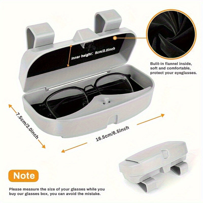 Universal Car Sun Visor Glasses Holder Durable ABS Resin Multifunctional Interior Organizer