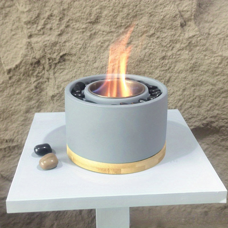Stainless Steel Tabletop Fire Pit Smokeless Indoor Outdoor Fireplace Bowl