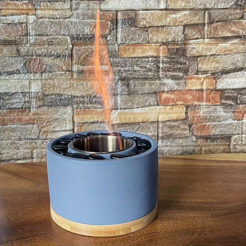 Stainless Steel Tabletop Fire Pit Smokeless Indoor Outdoor Fireplace Bowl