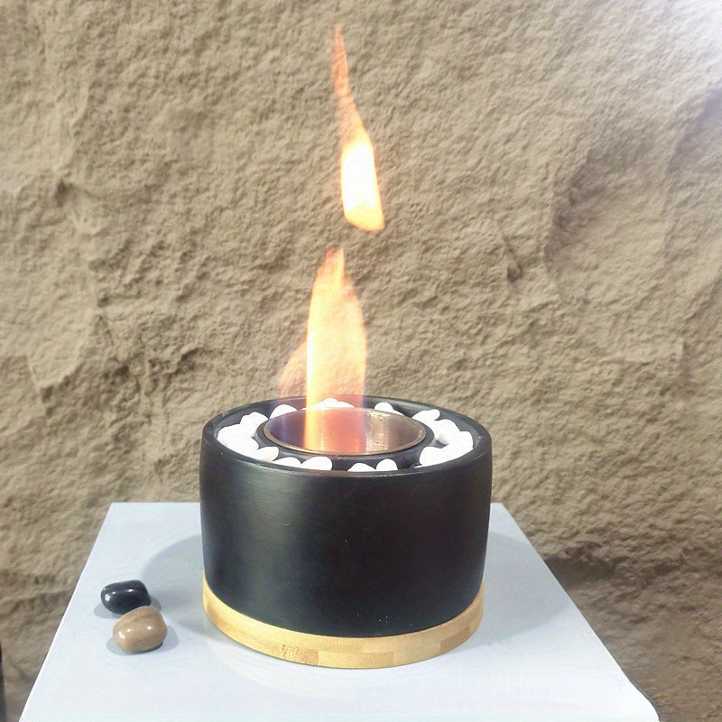 Stainless Steel Tabletop Fire Pit Smokeless Indoor Outdoor Fireplace Bowl
