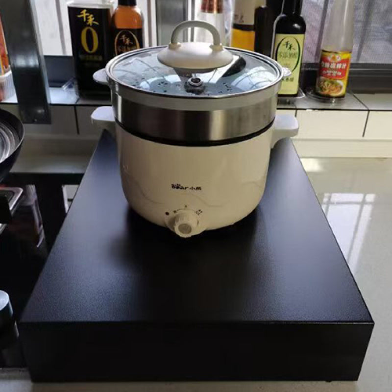 Carbon Steel Kitchen Stove Cover with Pot Rack and Storage Non-Slip Protector