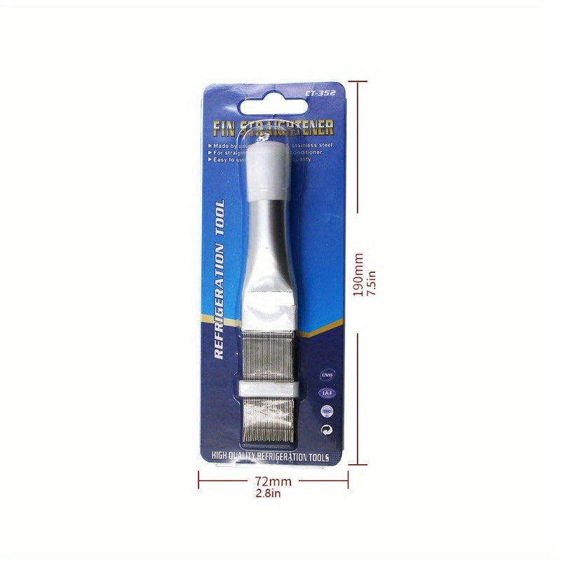 Гребень для очистки ребер кондиционера из нержавеющей стали, выпрямитель для обслуживания кондиционера. Не требует батареек.
