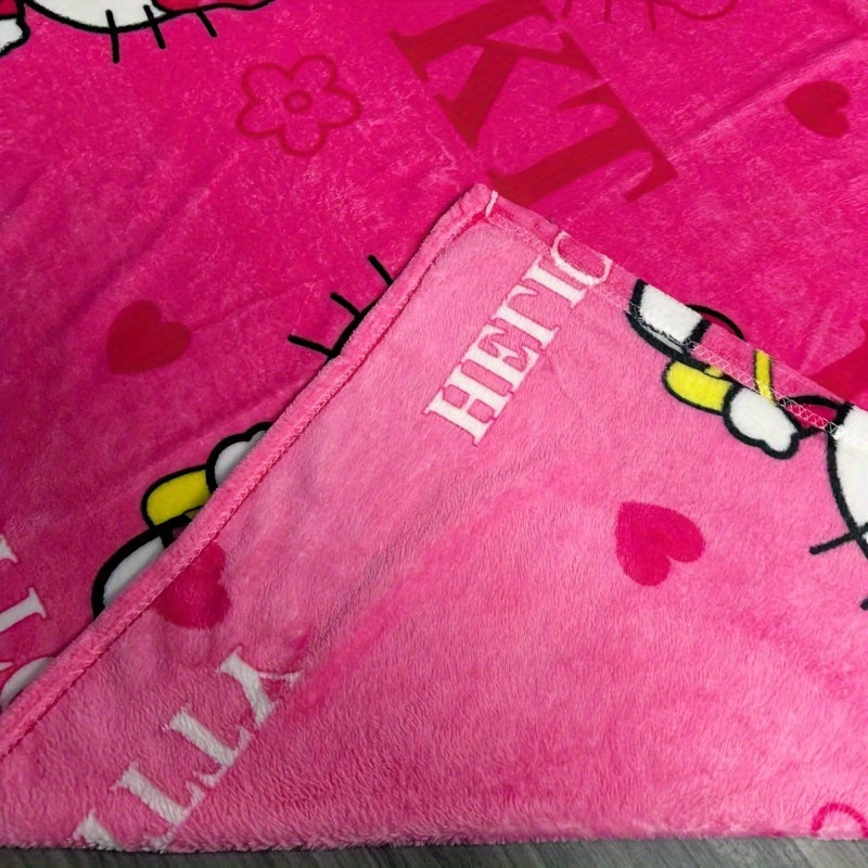 Hello Kitty Plush Blanket Cozy Soft for Napping Sofa Car Gift