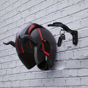 Motorcycle Helmet Hook Rack Durable ABS Stainless Steel Wall-Mount Organizer