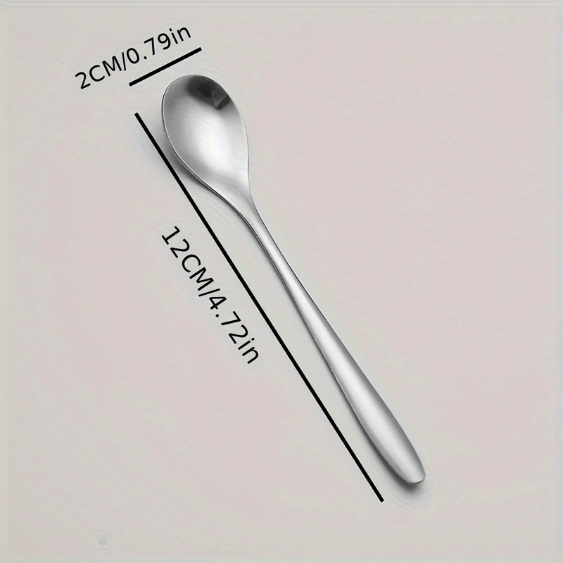 Set of 10 Stainless Steel Coffee Spoons for Tea Dessert and Espresso
