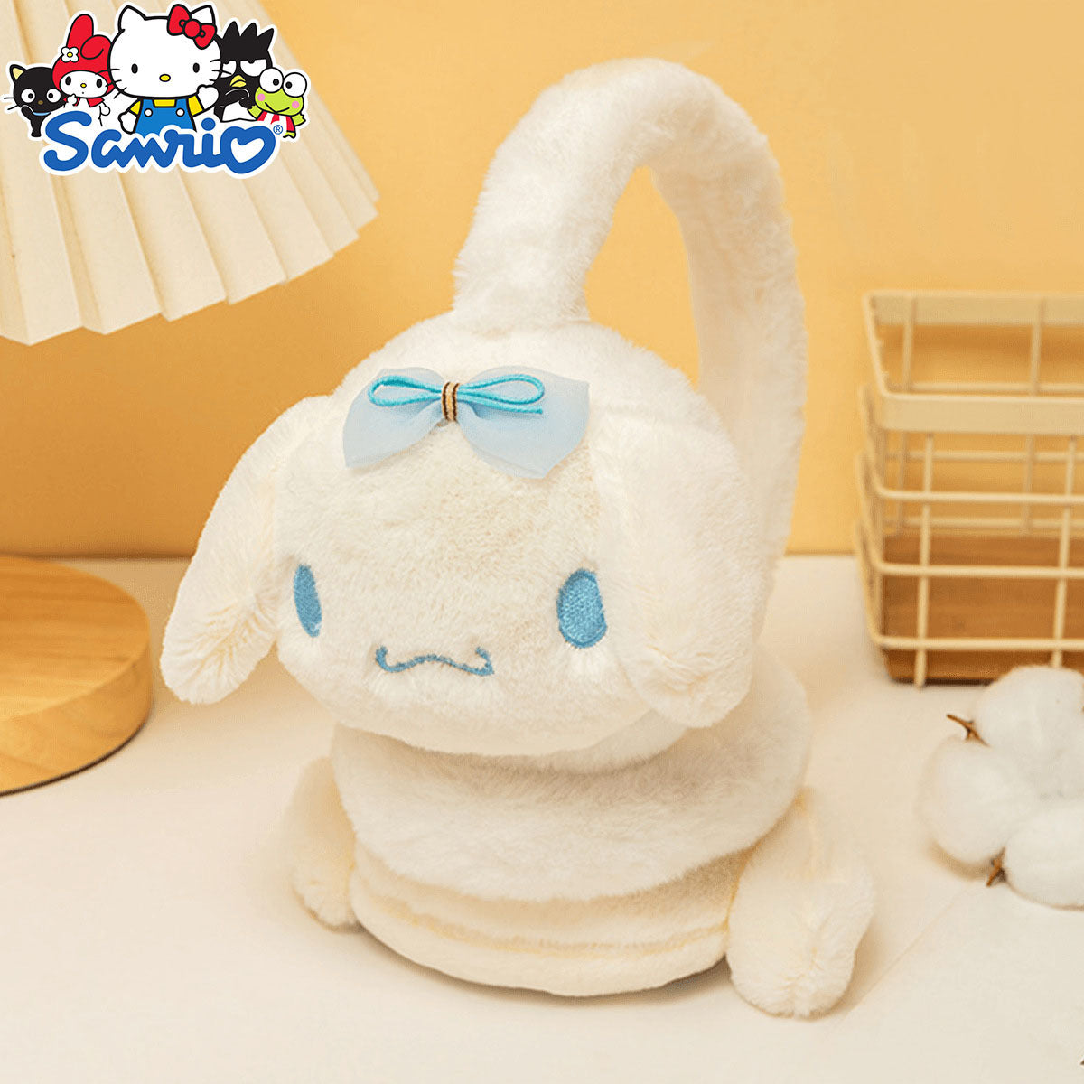 Plush Earmuffs for Winter with Cartoon Characters, Stretchable Polyester, Cozy Knit