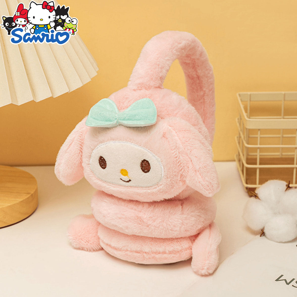 Plush Earmuffs for Winter with Cartoon Characters, Stretchable Polyester, Cozy Knit