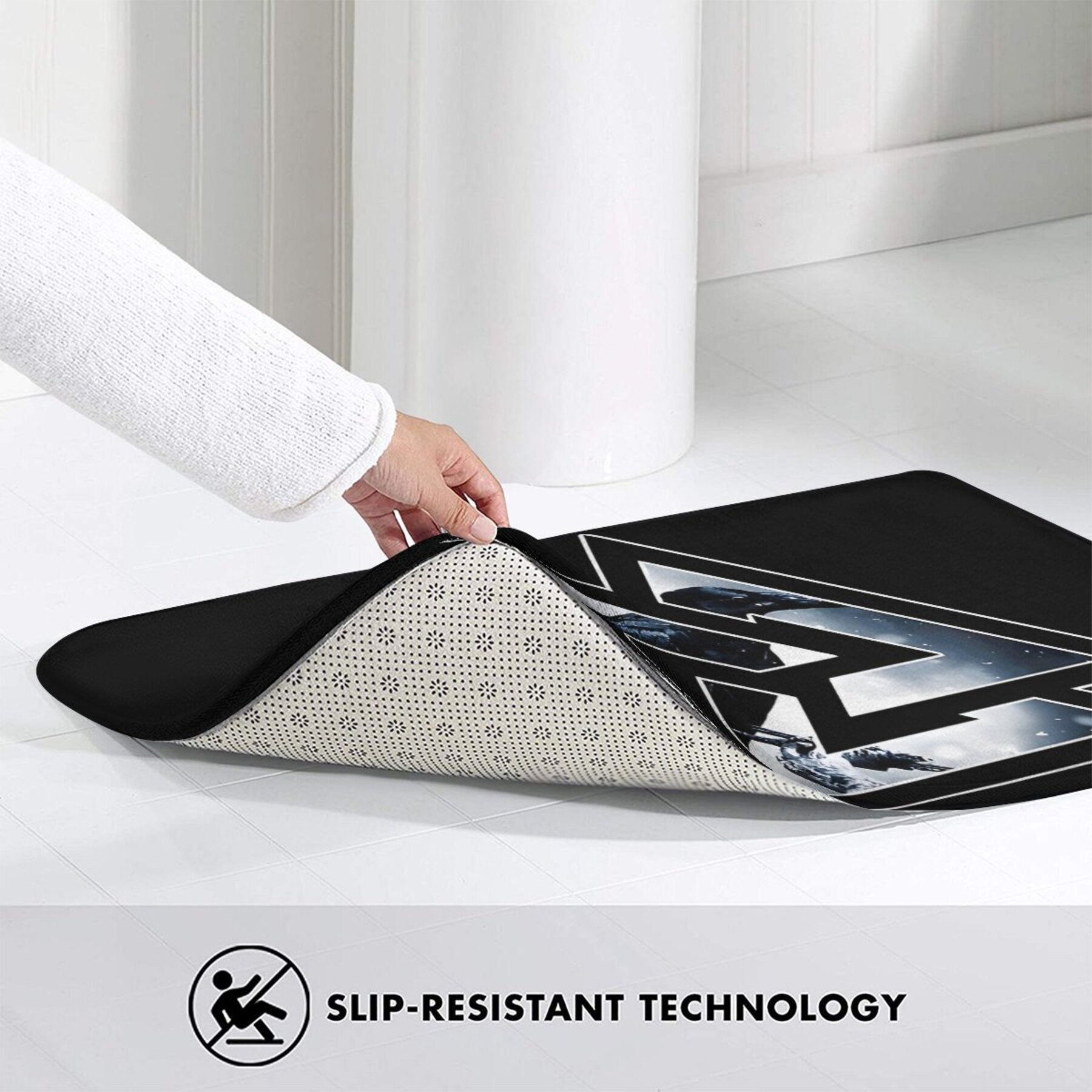 Odin Knot Raven Design Polyester Doormat Qaytarilmaydigan ichki gilam